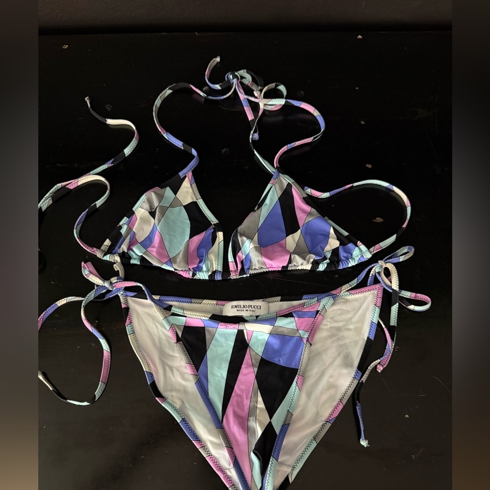 Emilio Pucci Vibrant Bikini Top/Botton sold as set NWOT Size:42